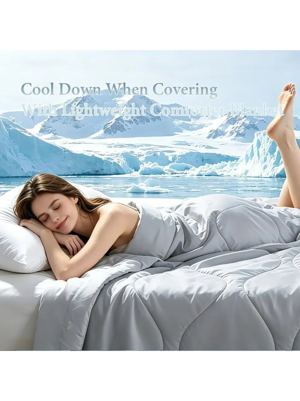 Cooling Comforter King Size - Lightweight Summer Blanket for Hot Sleepers